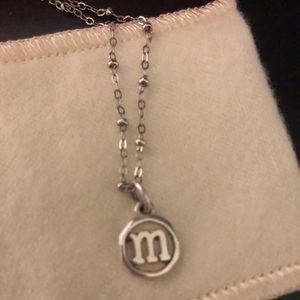 James Avery beaded chain and M pendant